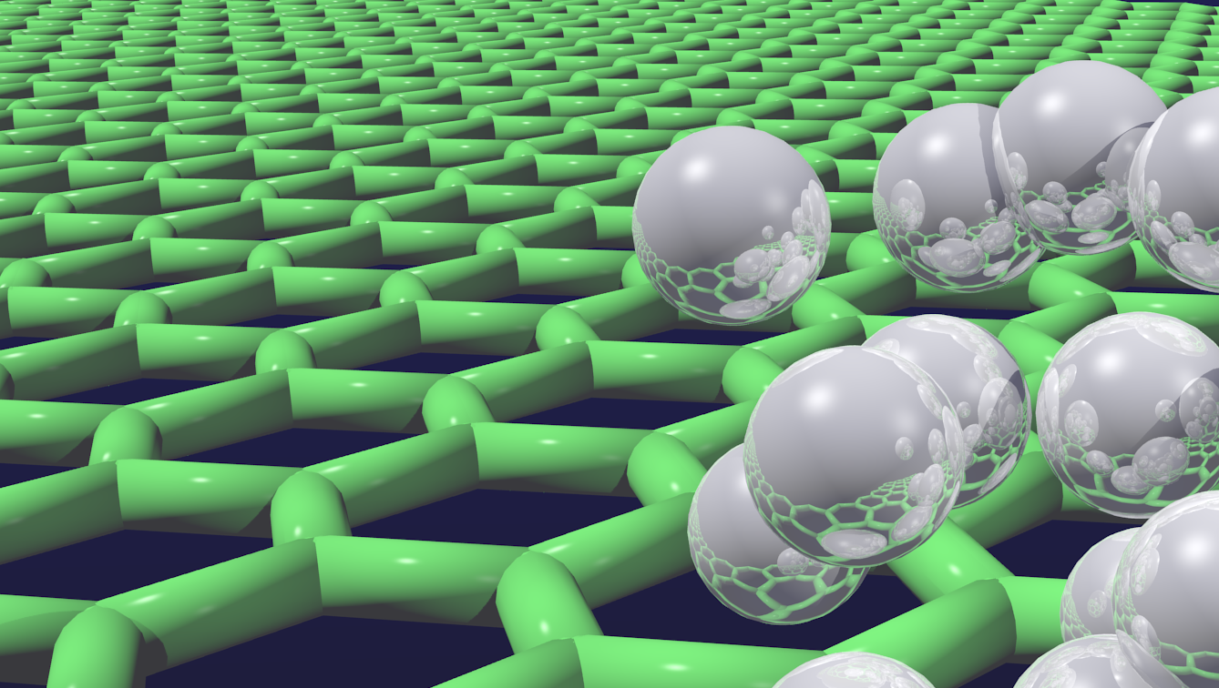 Scientific fields. Layer of Graphene structure PNG. Layer of Graphene structure.