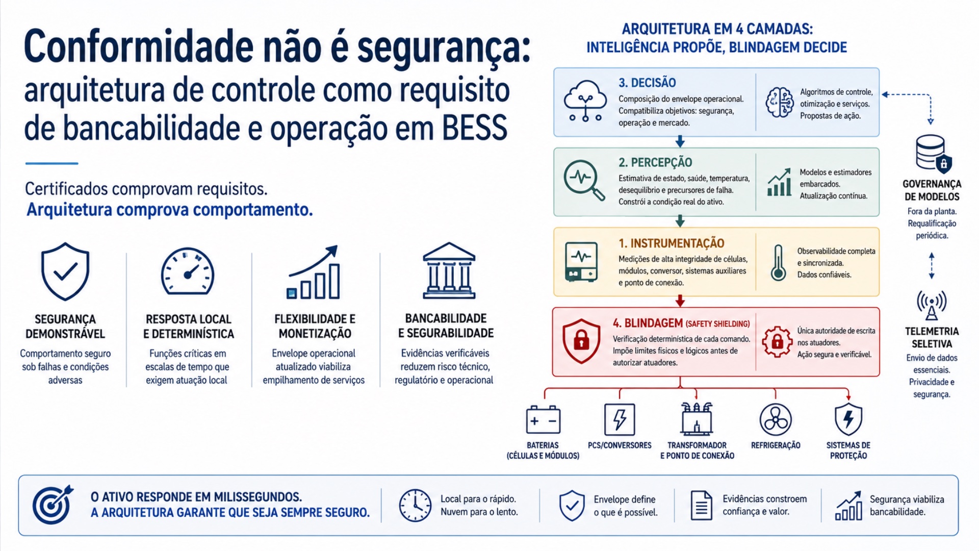 Conformidade não é segurança: arquitetura de controle como requisito de bancabilidade e operação em sistemas BESS